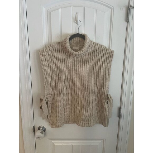 See By Chloe Women's Turtleneck Tied Apron Sweater Wool Blend Knitted Sz XS - Picture 3 of 7